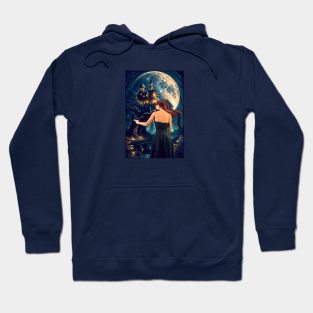 Girl play violin and house on tree Hoodie